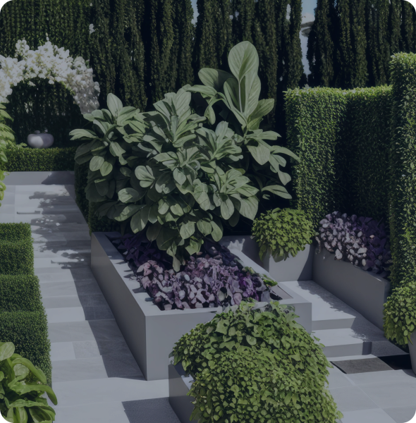 Flower beds and urns_0